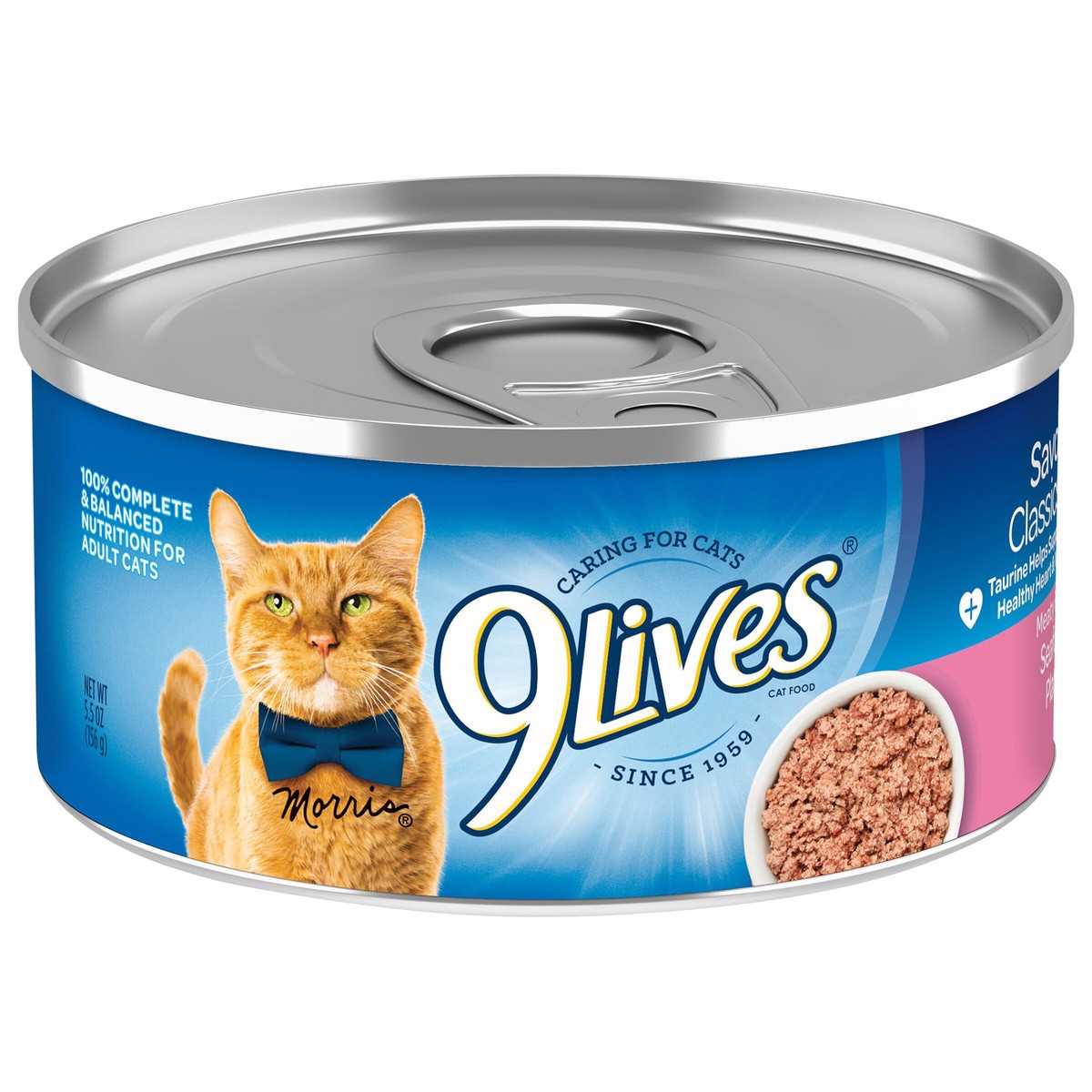 slide 7 of 8, 9Lives Meaty Paté Seafood Platter Wet Cat Food, 5.5 oz. Can, 5.5 oz