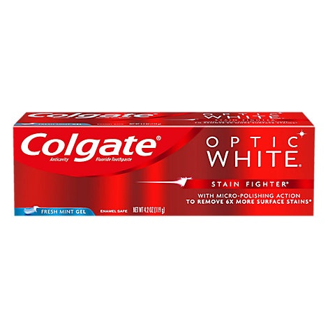 slide 1 of 1, Colgate Optic White Stain Fighter, 4.2 oz