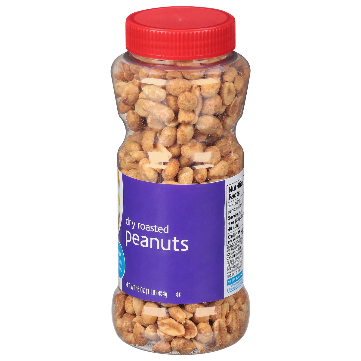 slide 3 of 11, Food Club Peanuts Dry Roasted Jar, 16 oz