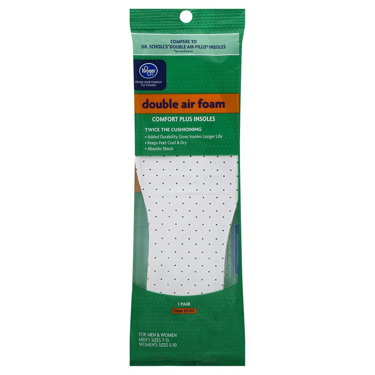 slide 3 of 3, Kroger Double Air Foam Insoles, 1 ct