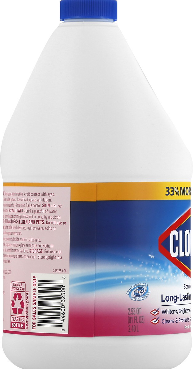 slide 4 of 6, Clorox Scented Bleach, Concentrated Formula, Fresh Meadow Scent, 81 Ounce Bottle, 81 fl oz