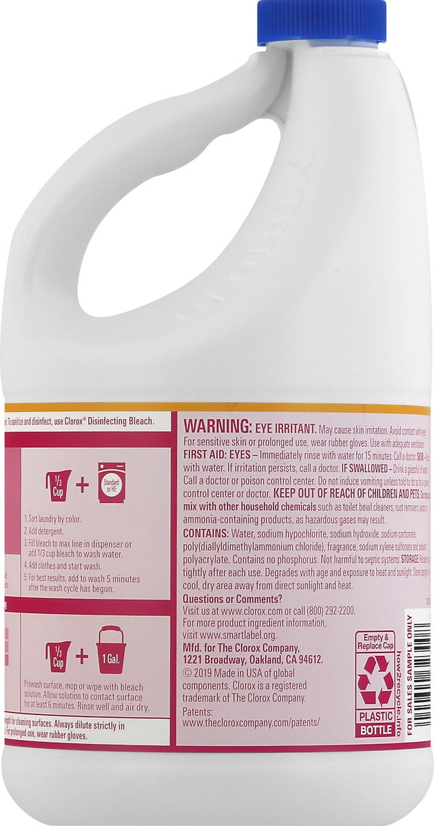 slide 6 of 6, Clorox Scented Bleach, Concentrated Formula, Fresh Meadow Scent, 81 Ounce Bottle, 81 fl oz