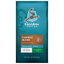 Caribou Coffee Decaffeinated Caribou Blend Dark Roast Ground Coffee - 12 oz Bag