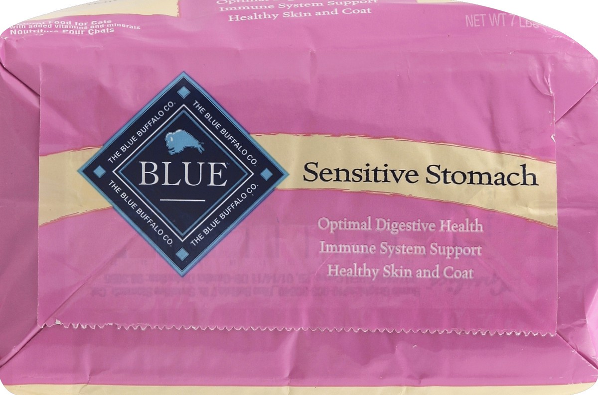 slide 4 of 6, Blue Buffalo Tastefuls Sensitive Stomach Natural Adult Dry Cat Food, Chicken 7lb bag, 7 lb