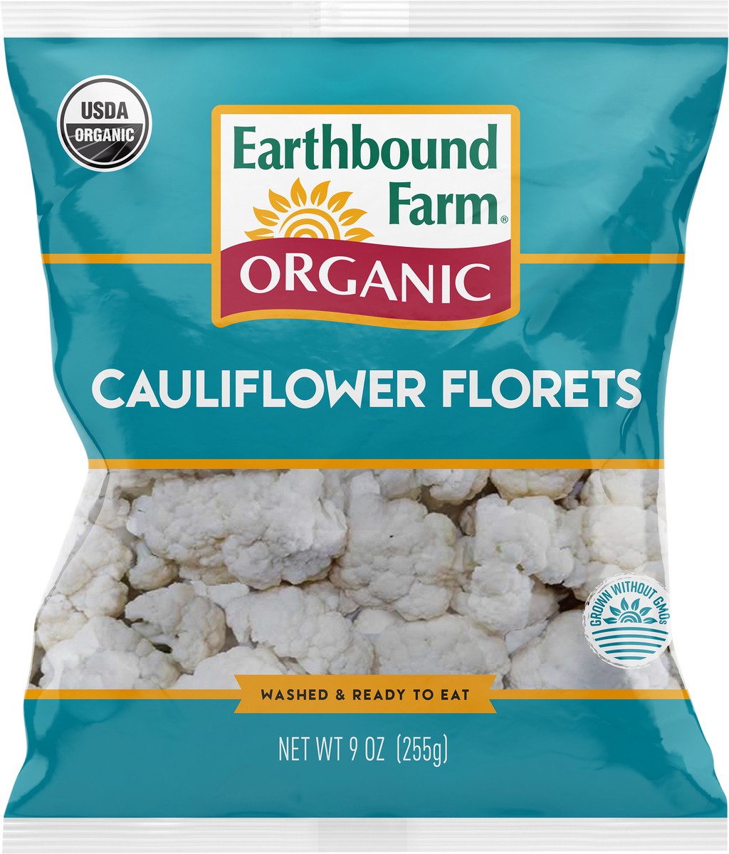 slide 3 of 6, Earthbound Farm Earth Bound Organic Cauliflower Florets, 9 oz