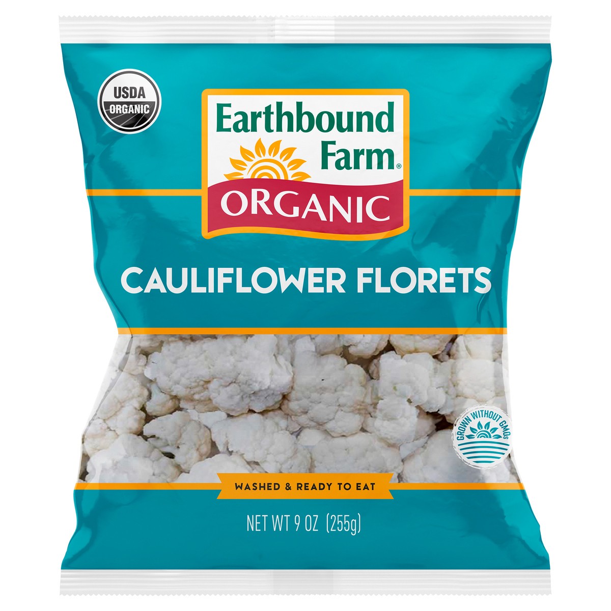 slide 4 of 6, Earthbound Farm Earth Bound Organic Cauliflower Florets, 9 oz