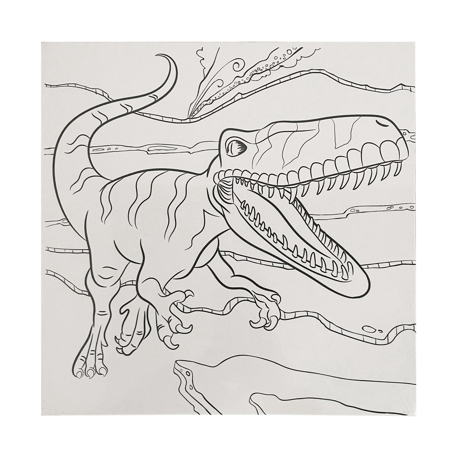 slide 2 of 8, Dinosaur Canvas Set By Creatology, 10 in x 10 in
