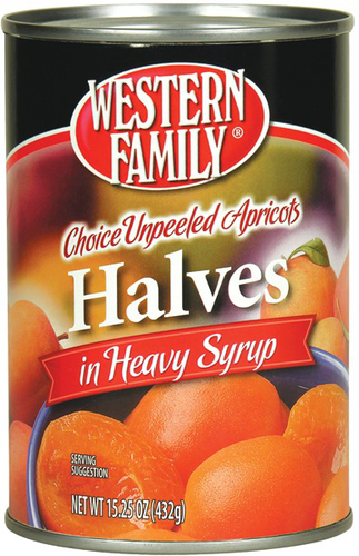 slide 1 of 1, Western Family Apricot Halves, 15.25 oz