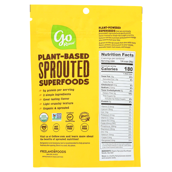 slide 8 of 13, GO Raw Organic Sunflower Seeds, 4 oz