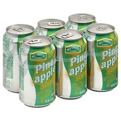 Hill Country Fare Diet Pineapple Soda 6 pk Cans