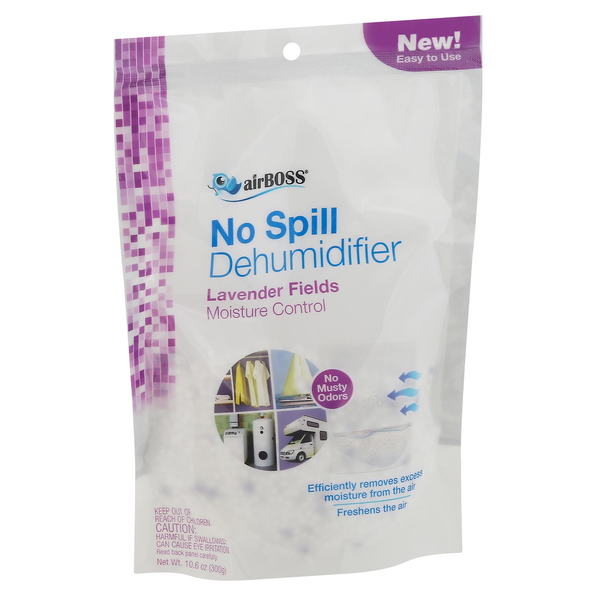 slide 9 of 10, airBoss No Spill Lavender Fields Dehumidifier 10.6 oz, 10.6 oz