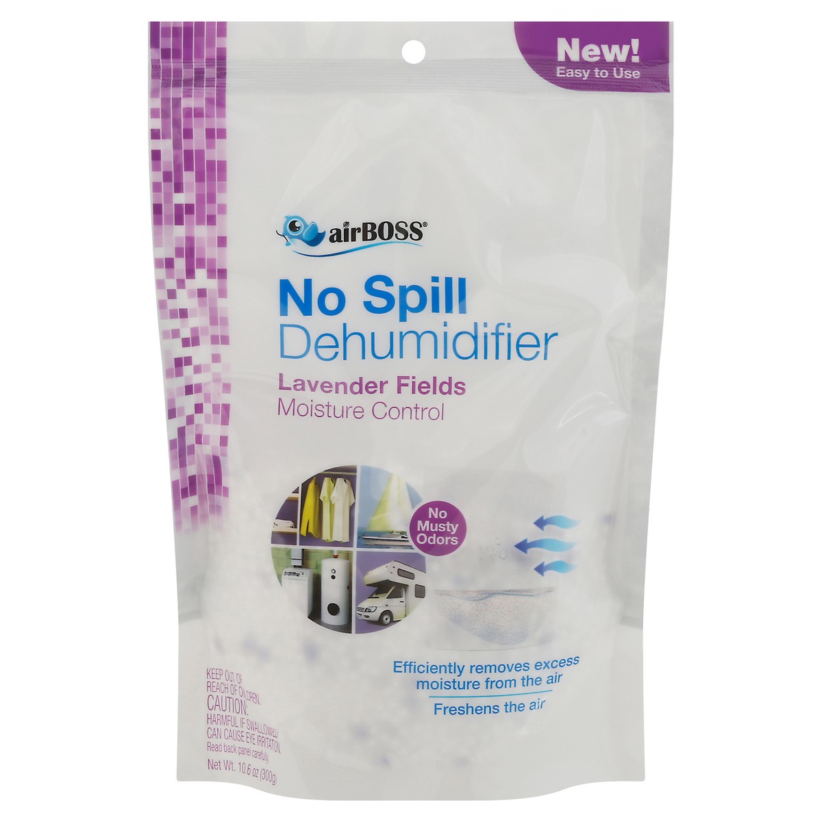 slide 3 of 10, airBoss No Spill Lavender Fields Dehumidifier 10.6 oz, 10.6 oz