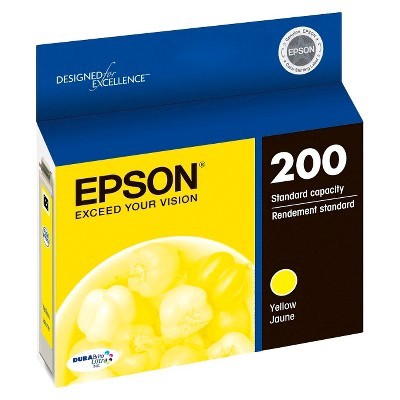 slide 1 of 3, Epson DuraBrite Ultra 200 Standard-Capacity Single Ink Cartridge - Yellow (T200420-CP), 1 ct