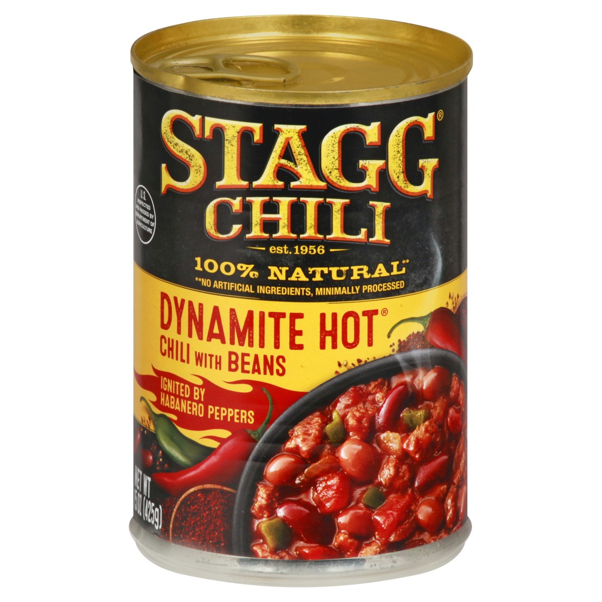 slide 3 of 12, Stagg Dynamite Hot with Beans Dynamite Hot Chili 15 oz, 15 oz