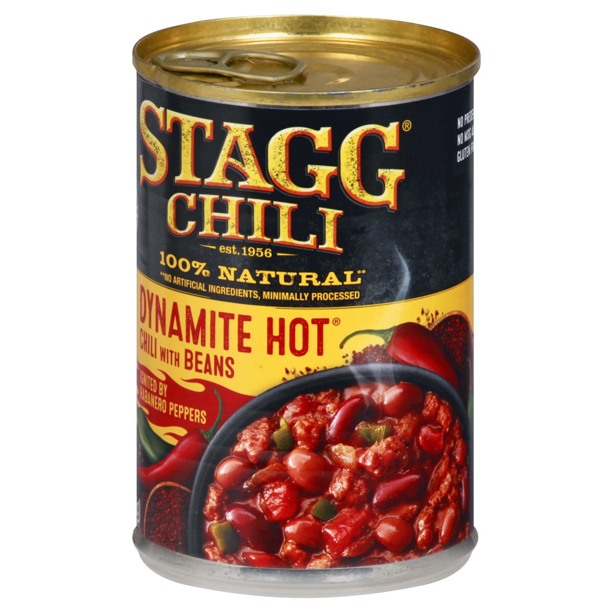 slide 8 of 12, Stagg Dynamite Hot with Beans Dynamite Hot Chili 15 oz, 15 oz