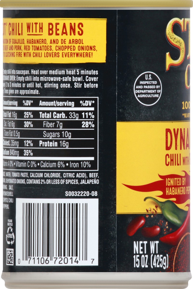 slide 5 of 12, Stagg Dynamite Hot with Beans Dynamite Hot Chili 15 oz, 15 oz