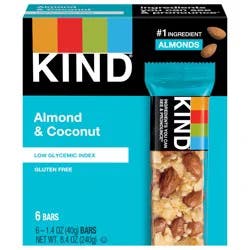 KIND Nut Bars, Almond & Coconut, 1.4 oz, 6 Count