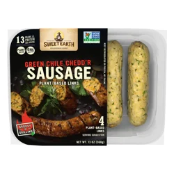 Sweet Earth Plant-Based Green Chile Chedd'r Sausage Links - 4 ct