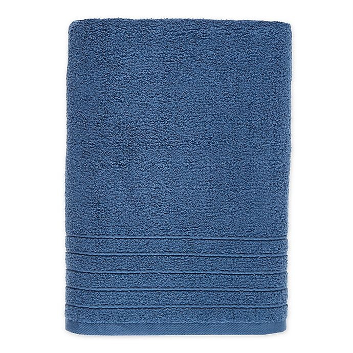 Brookstone SuperStretch Bath Towel Blue 1 ct Shipt