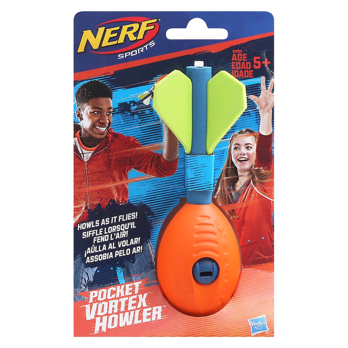 slide 1 of 9, Nerf Sports Pocket Vortex Howler Tailed Football, 1 ct