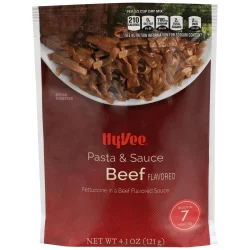 Hy-vee Beef Fettuccine Pasta In A Beef Flavored Sauce