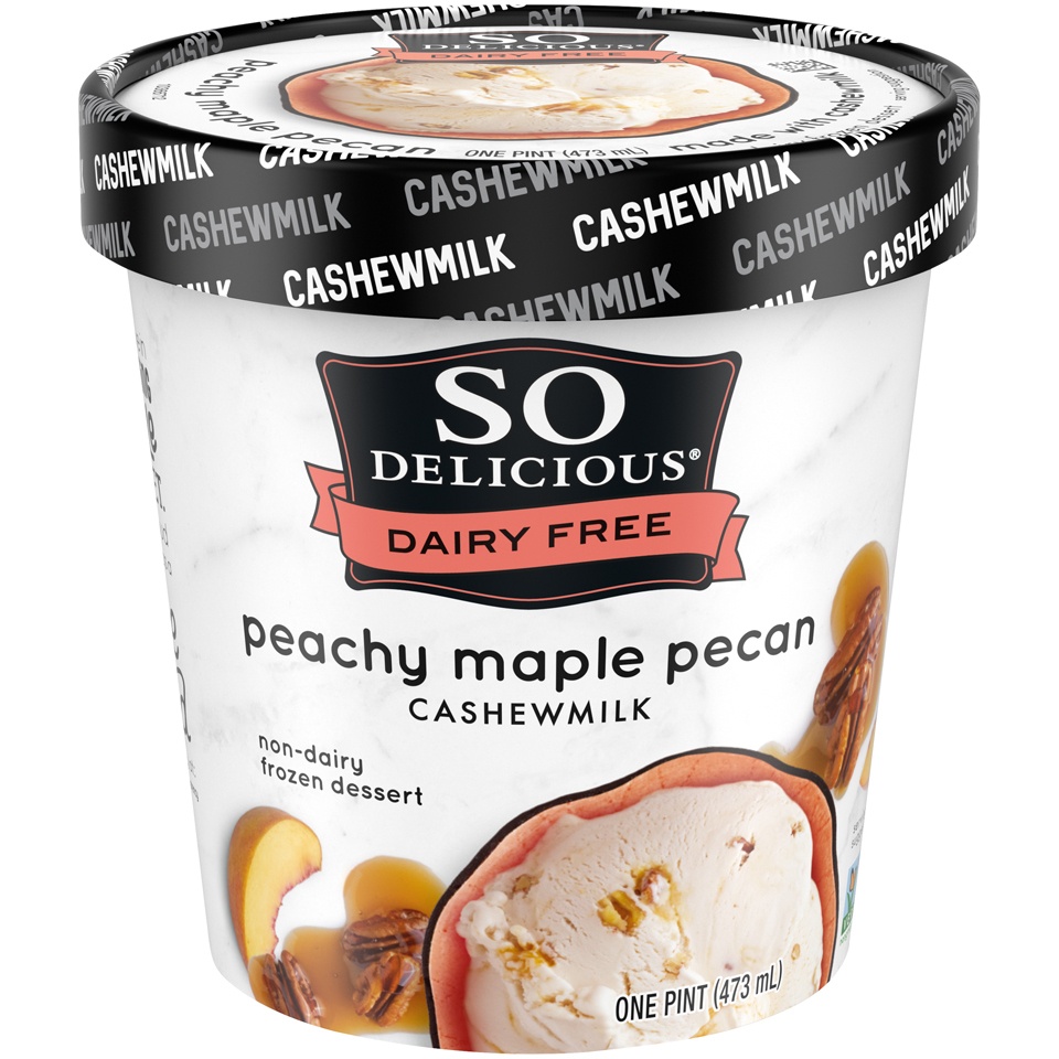 slide 1 of 1, So Delicious Peachy Maple Pecan Dairy Free Frozen Dessert, 1 pint