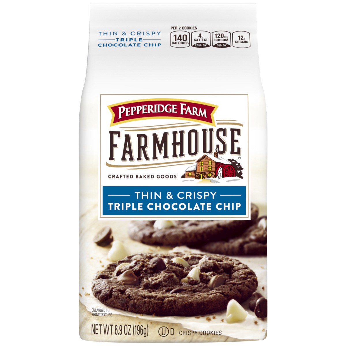 slide 7 of 9, Pepperidge Farm Thin & Crispy Triple Chocolate Chip Cookies, 6.9 oz