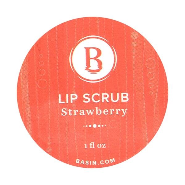 slide 1 of 1, Basin Strawberry Lip Scrub, 1 fl oz