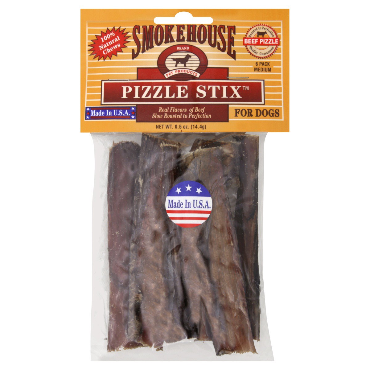 slide 1 of 2, Smokehouse Pizzle Stix 6 ea, 6 ct