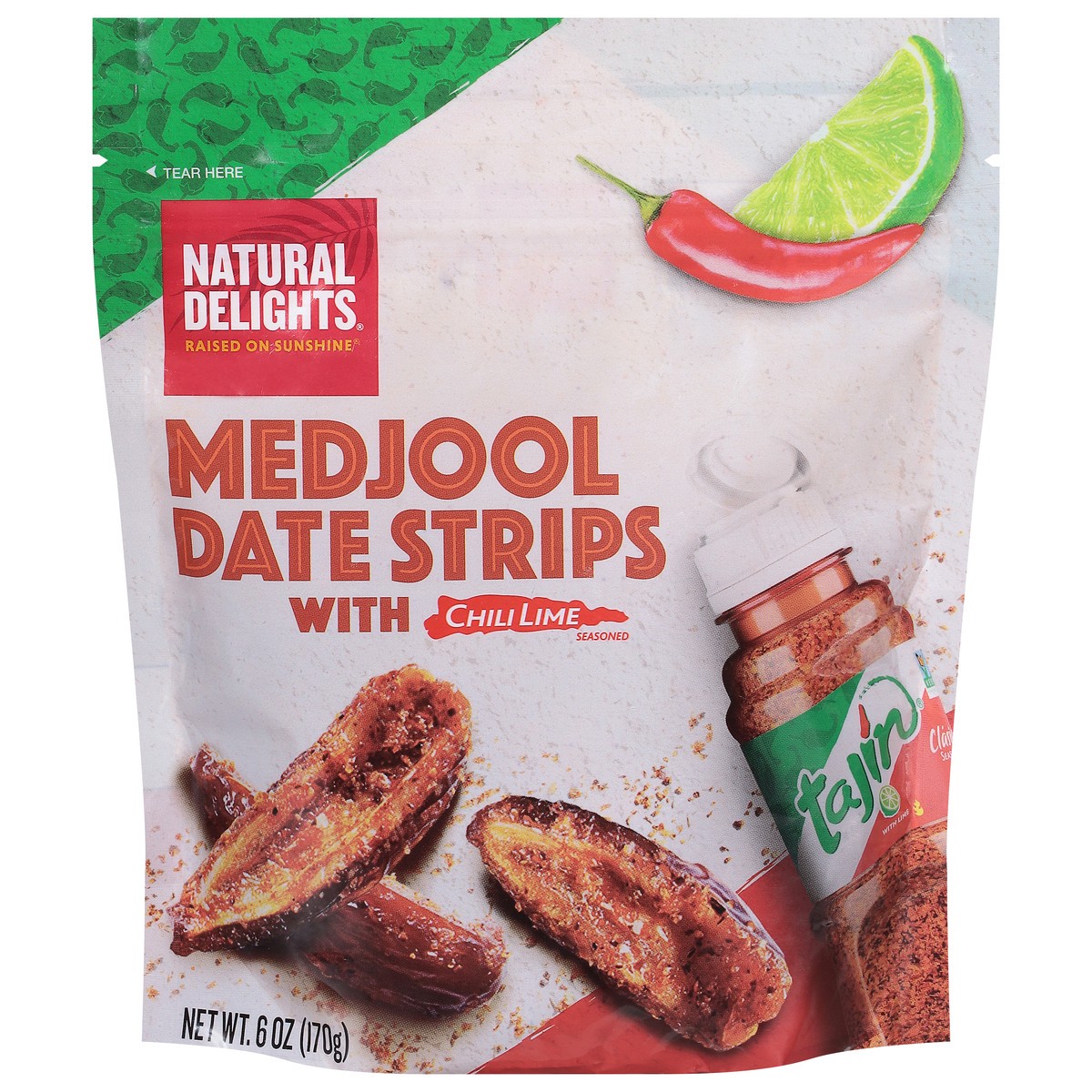 slide 6 of 13, Natural Delights Chili Lime Seasoned Medjool Date Strips 6 oz, 6 oz