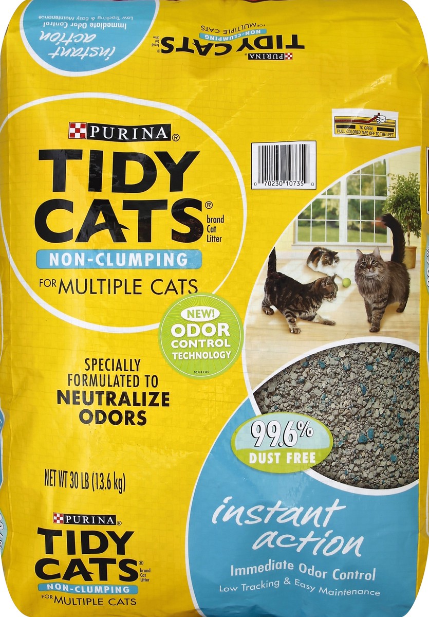 slide 3 of 4, Tidy Cats Purina Tidy Cats Non Clumping Cat Litter, Instant Action Low Tracking Cat Litter, 30 lb