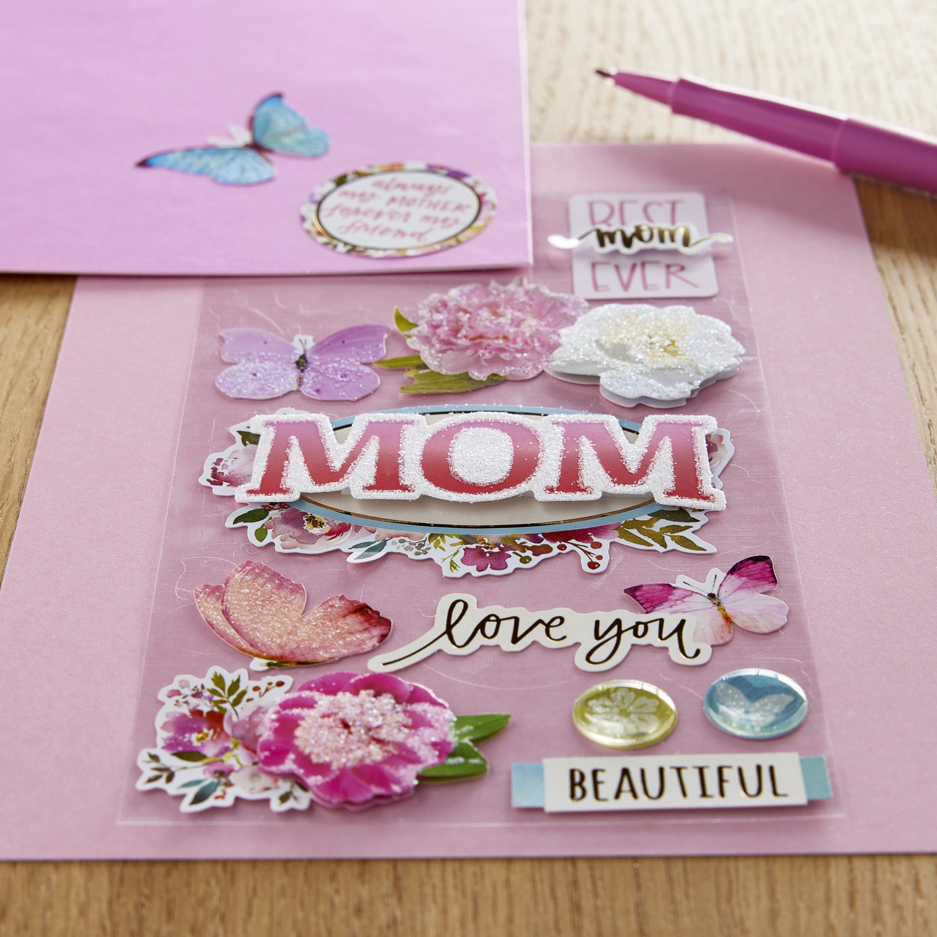 slide 3 of 4, Mom Themed Stickers By Recollections, 4 in x 8.5 in