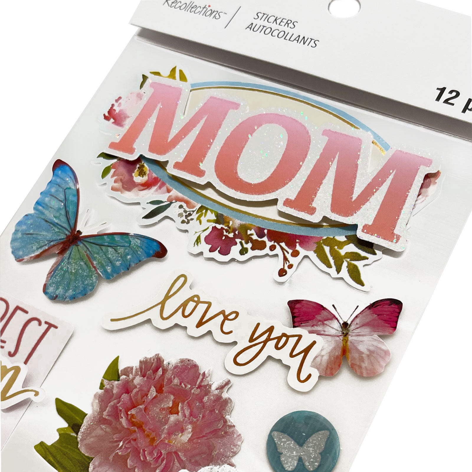 slide 2 of 4, Mom Themed Stickers By Recollections, 4 in x 8.5 in