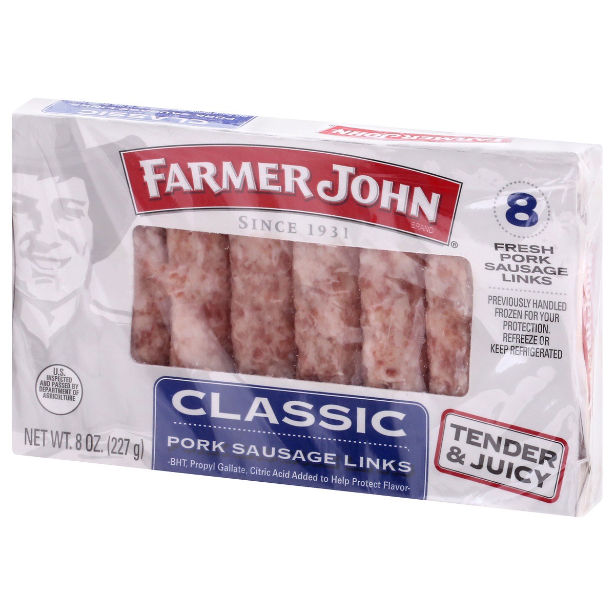 slide 3 of 9, Farmer John Classic Pork Sausage Links, 8 ct