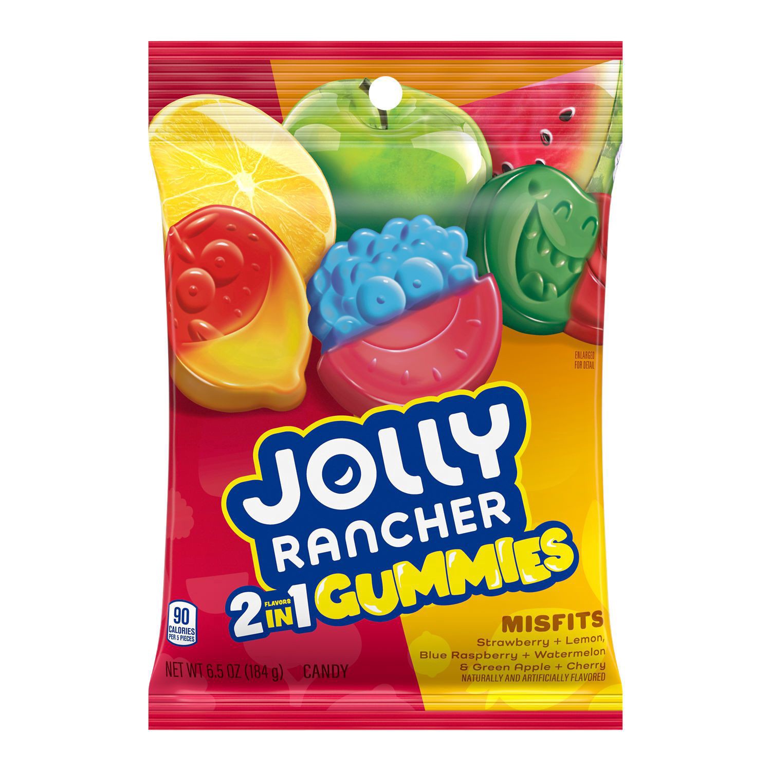 slide 1 of 1, JOLLY RANCHER Gummies Misfits 2-in-1 Fruit Flavored Candy Bag, 6.5 oz, 6.5 oz