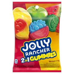 JOLLY RANCHER Gummies Misfits 2-in-1 Fruit Flavored Candy Bag, 6.5 oz