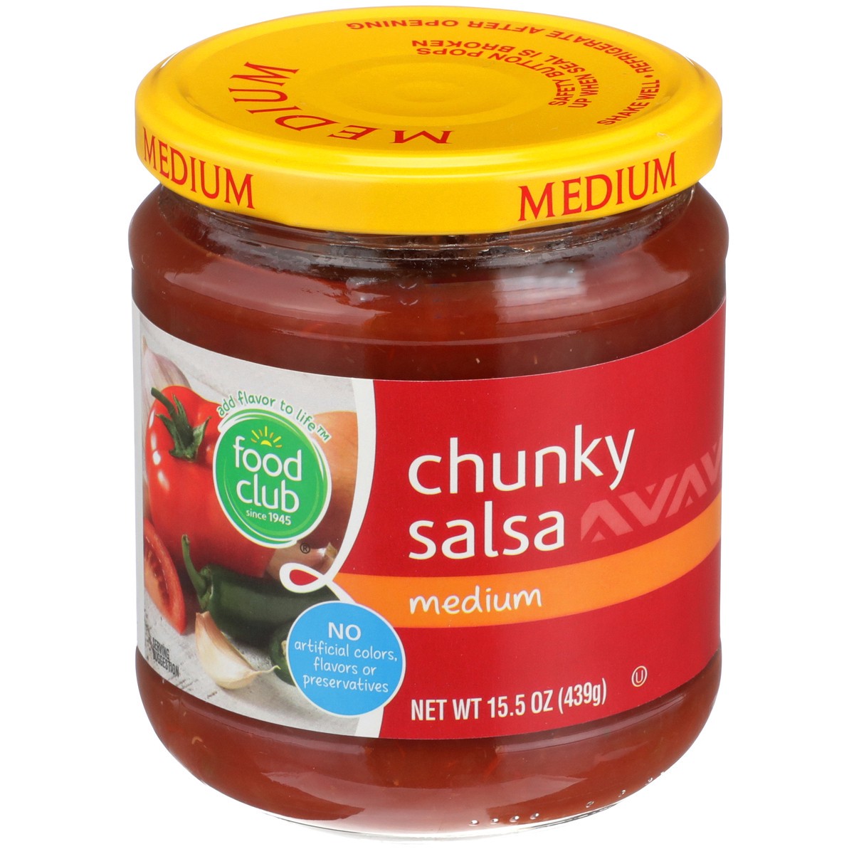 slide 2 of 9, Food Club Chunky Salsa Medium, 15.5 oz