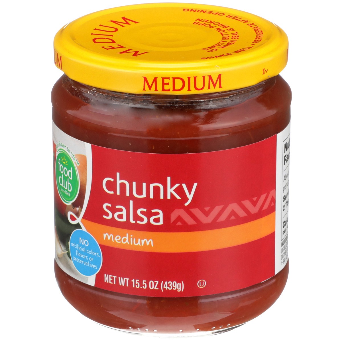 slide 3 of 9, Food Club Chunky Salsa Medium, 15.5 oz