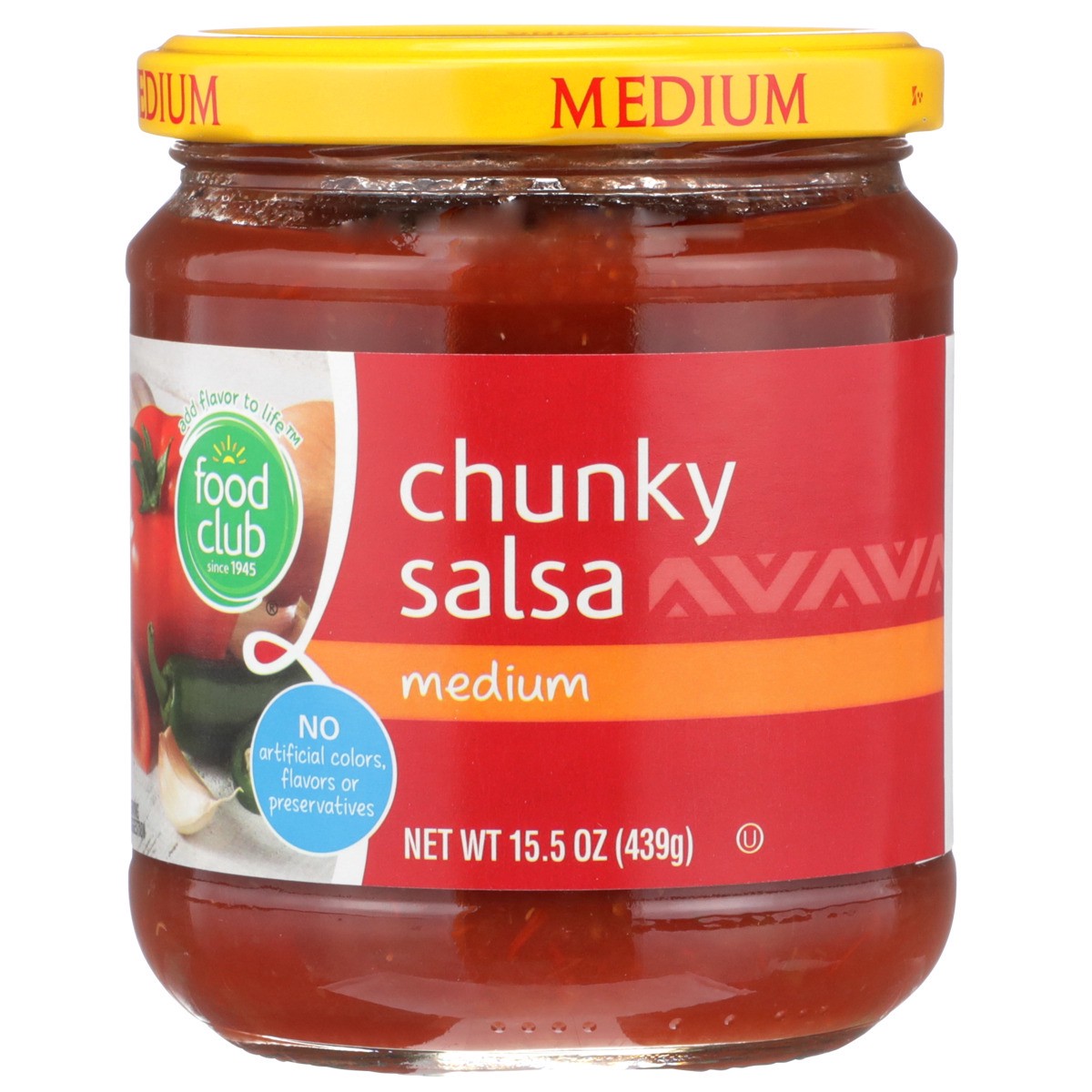 slide 8 of 9, Food Club Chunky Salsa Medium, 15.5 oz