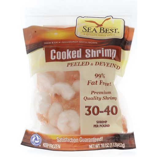 slide 1 of 1, Sea Best Cooked Shrimp, 1 lb