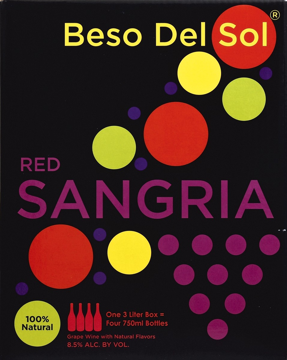 slide 1 of 4, Beso Del Sol Sangria 3L, 3 liter