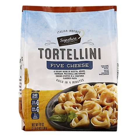 slide 1 of 1, Signature Select Frozen Food 5 Cheese Tortellini Ravioli, 19 oz