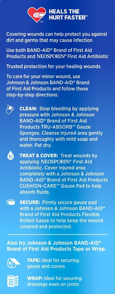 slide 3 of 3, BAND-AID Rolled Gauze Value Pack, 5 ct