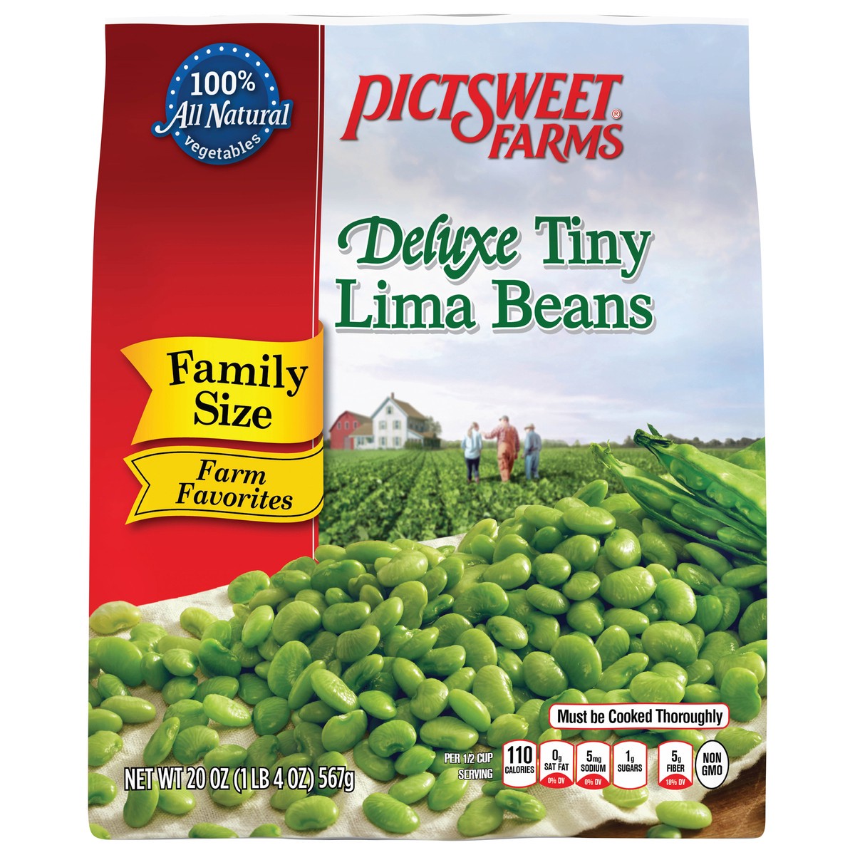 slide 1 of 8, PictSweet Deluxe Farm Favorites Tiny Lima Beans Family Size, 20 oz