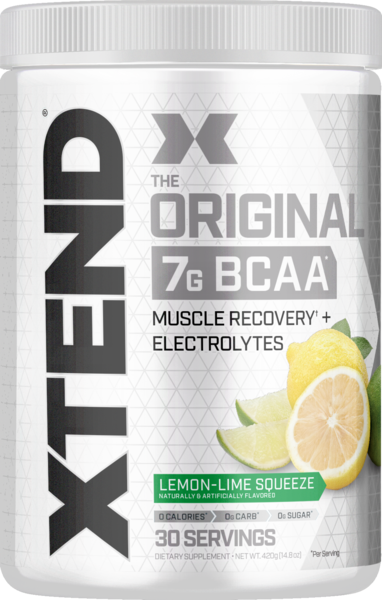 slide 1 of 4, XTEND, XTEND Original, BCAAs, Lemon Lime Squeeze, Hydration, Recovery, 14 g