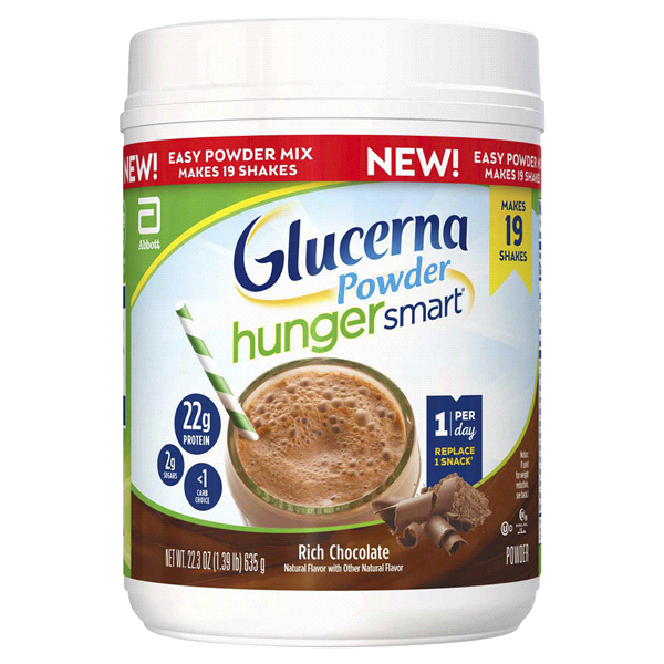 slide 1 of 1, Glucerna Hunger Smart Powder, Rich Chocolate, 22.3 oz