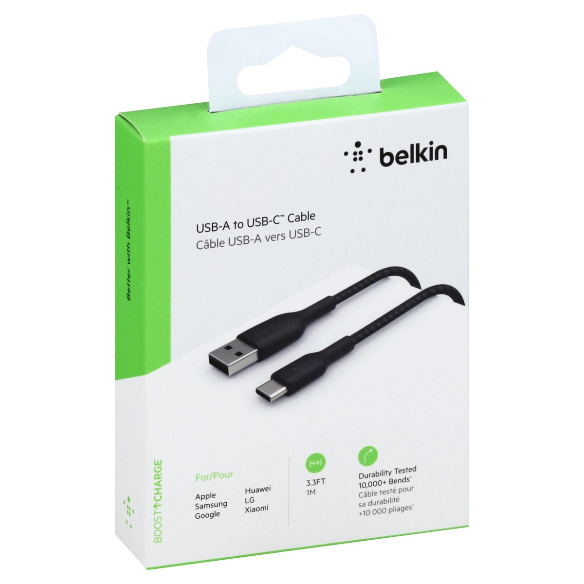 slide 8 of 9, Belkin BoostCharge 3.3 Feet USB-A to USB-C Cable 1 ea, 1 ct