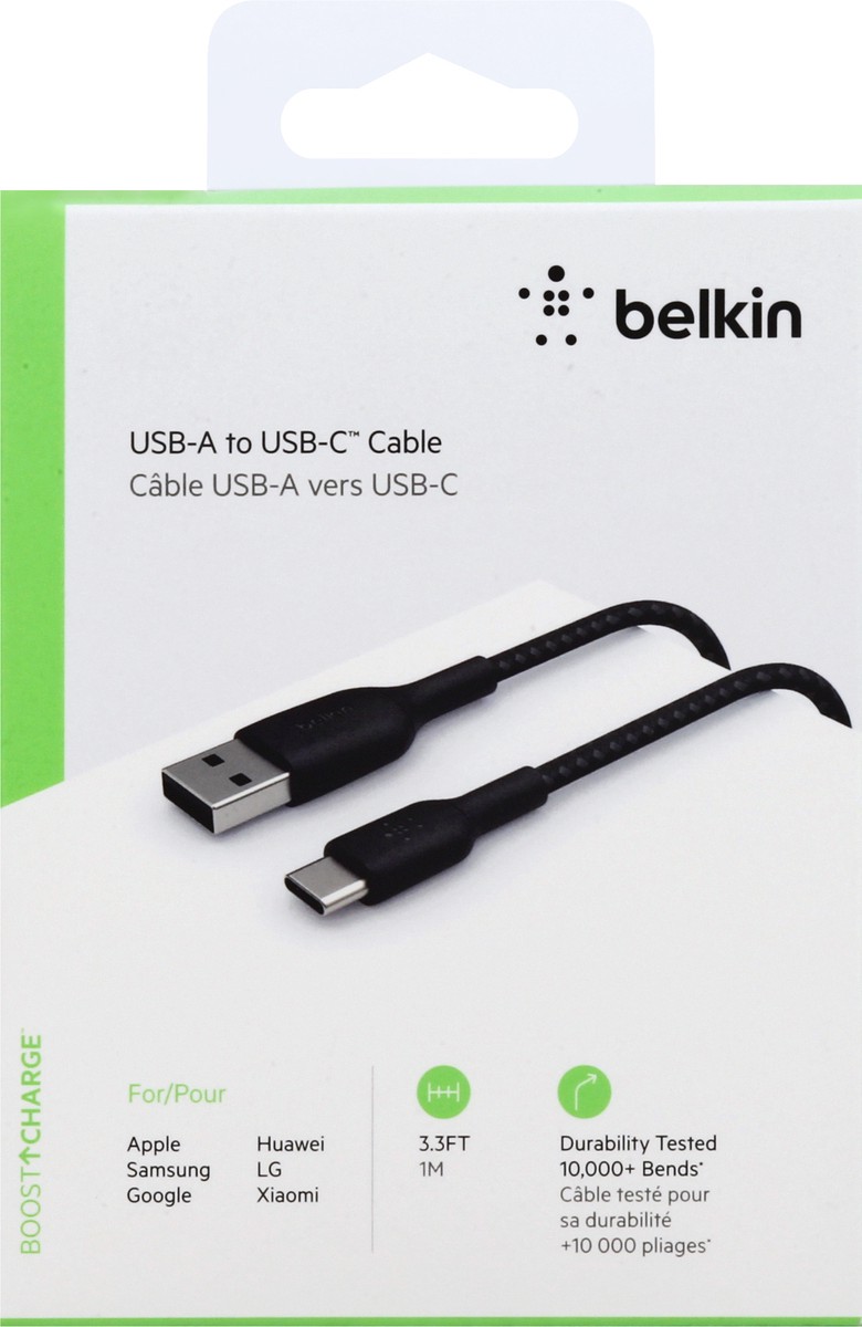slide 5 of 9, Belkin BoostCharge 3.3 Feet USB-A to USB-C Cable 1 ea, 1 ct