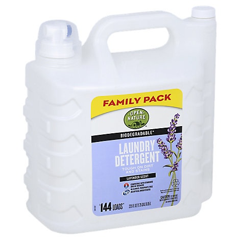 slide 1 of 1, Open Nature Laundry Detergent Biodegradable Lavender Scent Family Pack, 225 fl oz