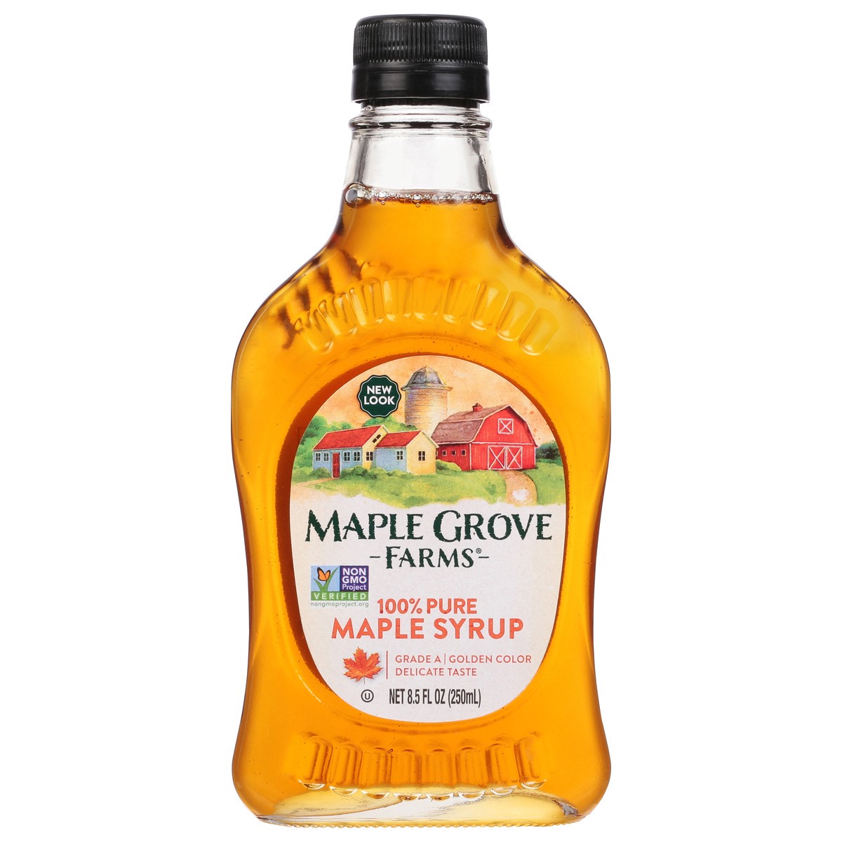 slide 1 of 9, Maple Grove Farms 100% Pure Maple Syrup 8.5 fl oz, 8.5 fl oz